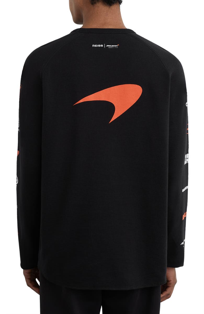 Reiss Kruz Thermal Graphic Long Sleeve T-Shirt, Alternate, color, Black