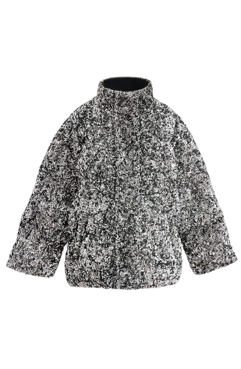 Tulleen Glitter Puffer Jacket, Main, color, Black