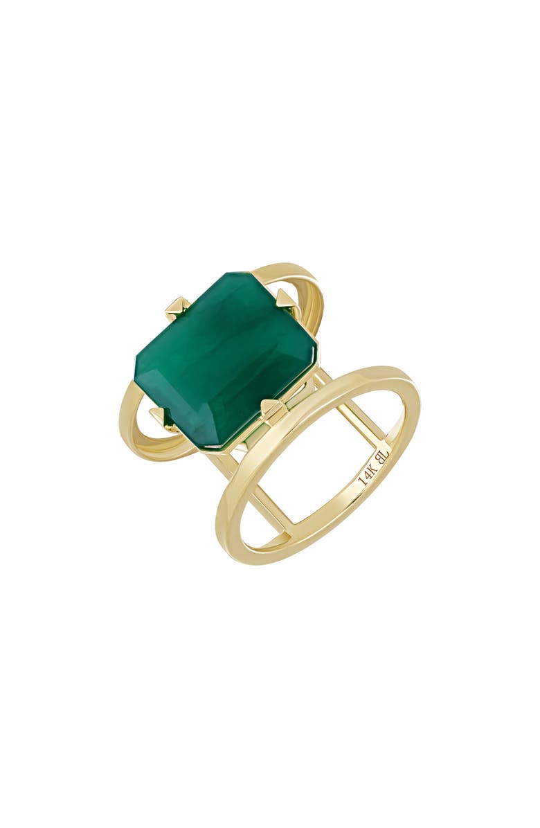 Bony Levy El Mar 14K Gold Emerald Ring, Main, color, 14K Yellow Gold