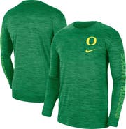 Nike Men's Nike Green Oregon Ducks Velocity Legend Team Performance Long Sleeve T-Shirt