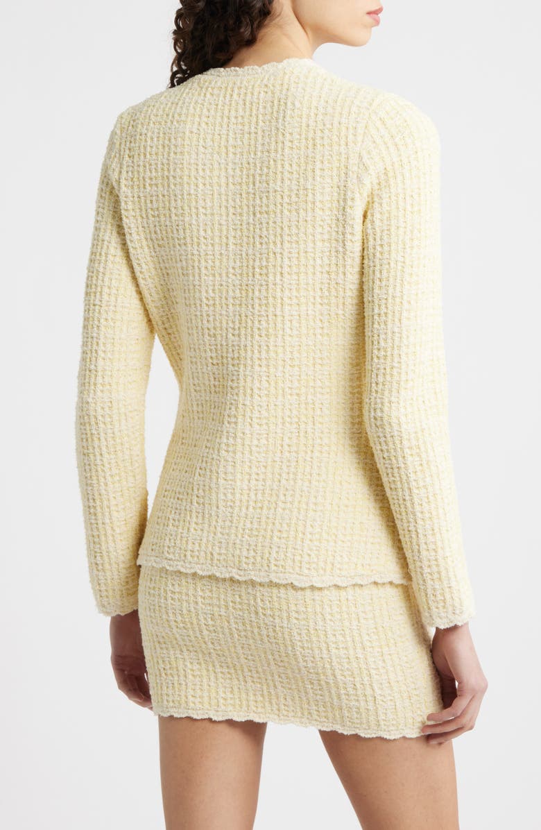 LoveShackFancy Galilee Cardigan, Alternate, color, Daylily Yellow