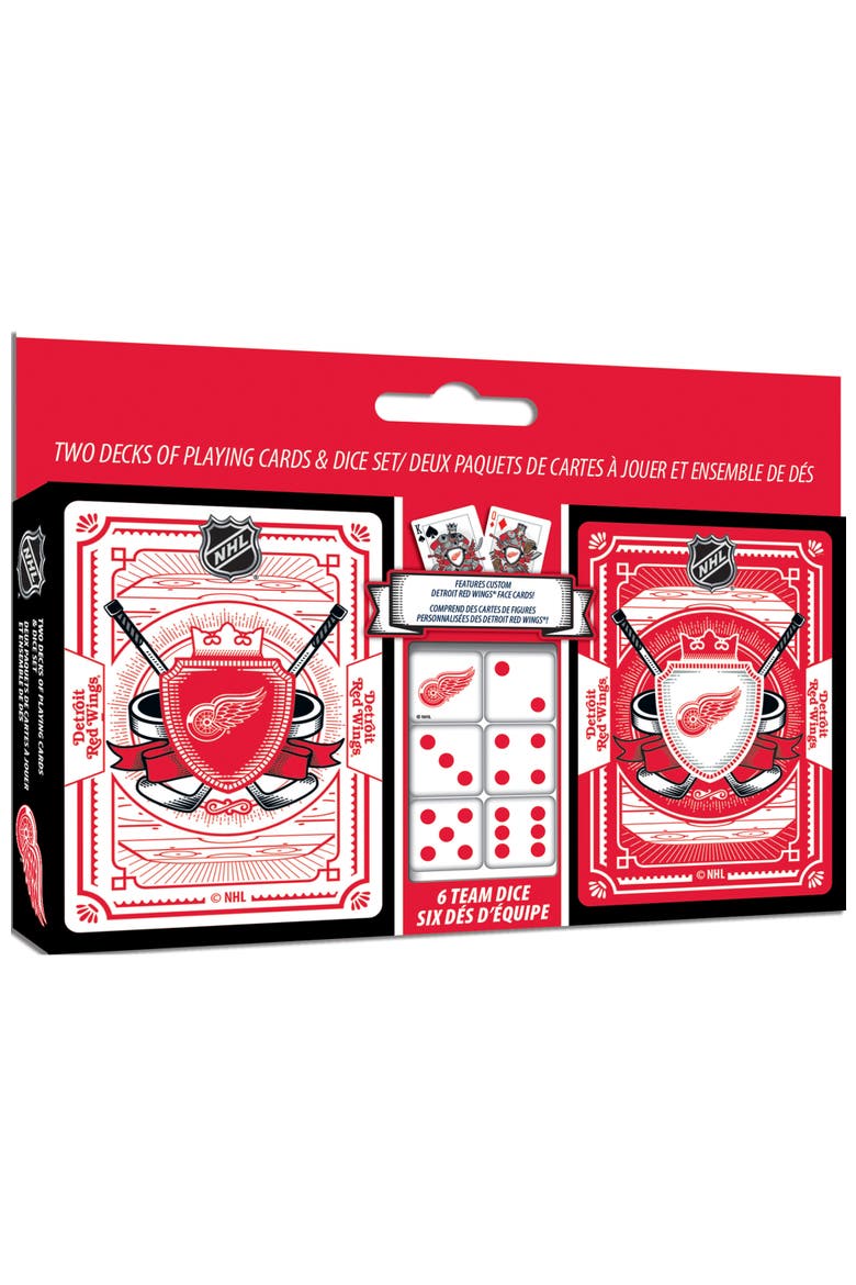 Detroit Red Wings Playing Cards & Dice, Main, color, Multicolor
