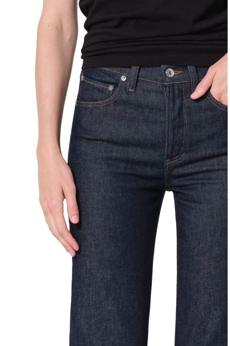 Ingram High Waist Split Hem Skinny Jeans, Alternate, color, RINSE DARK INDIGO