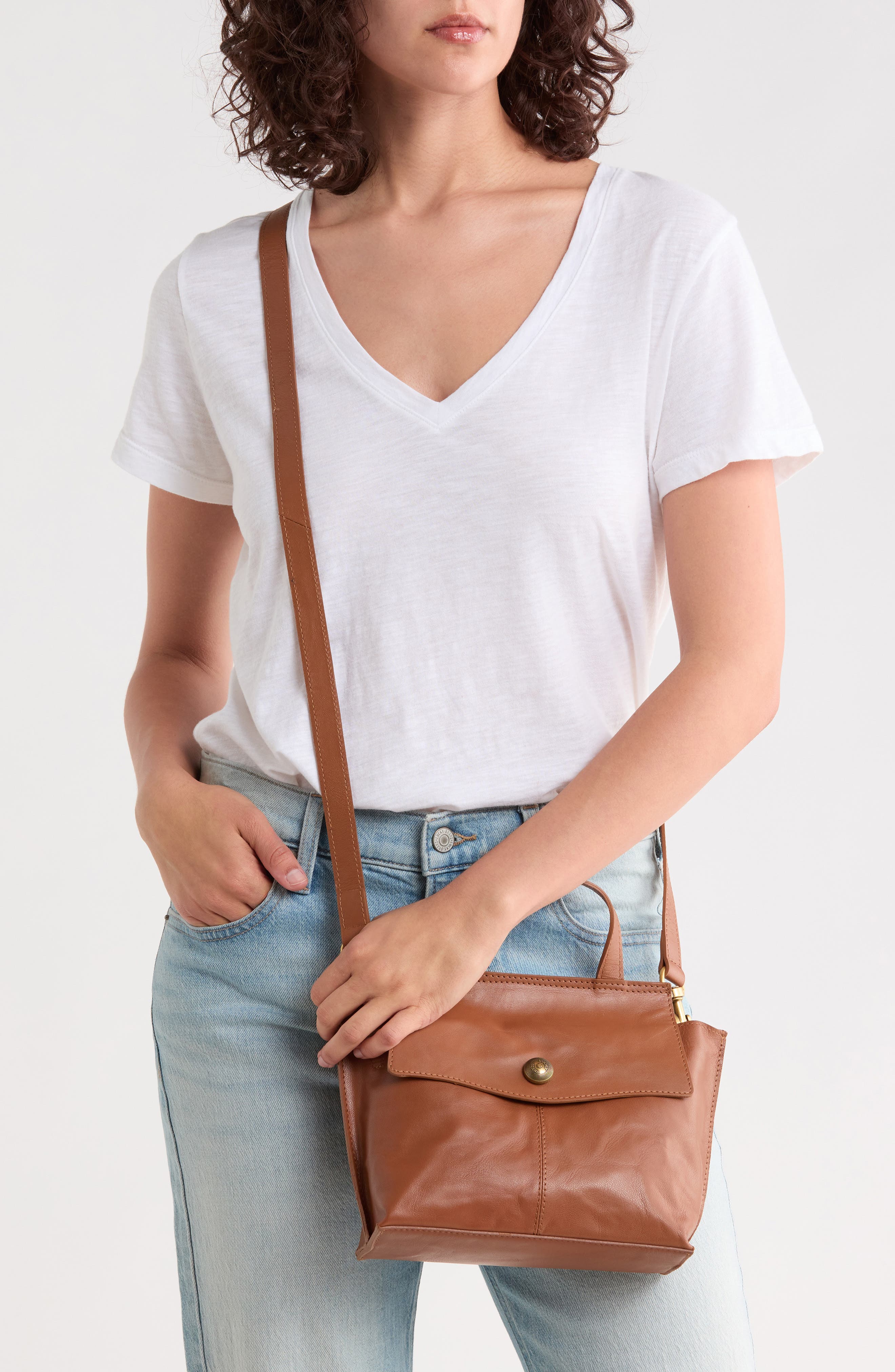 Rach Leather Crossbody Bag, Alternate, color, HONEY TAN GOAT CRUMBLE OIL