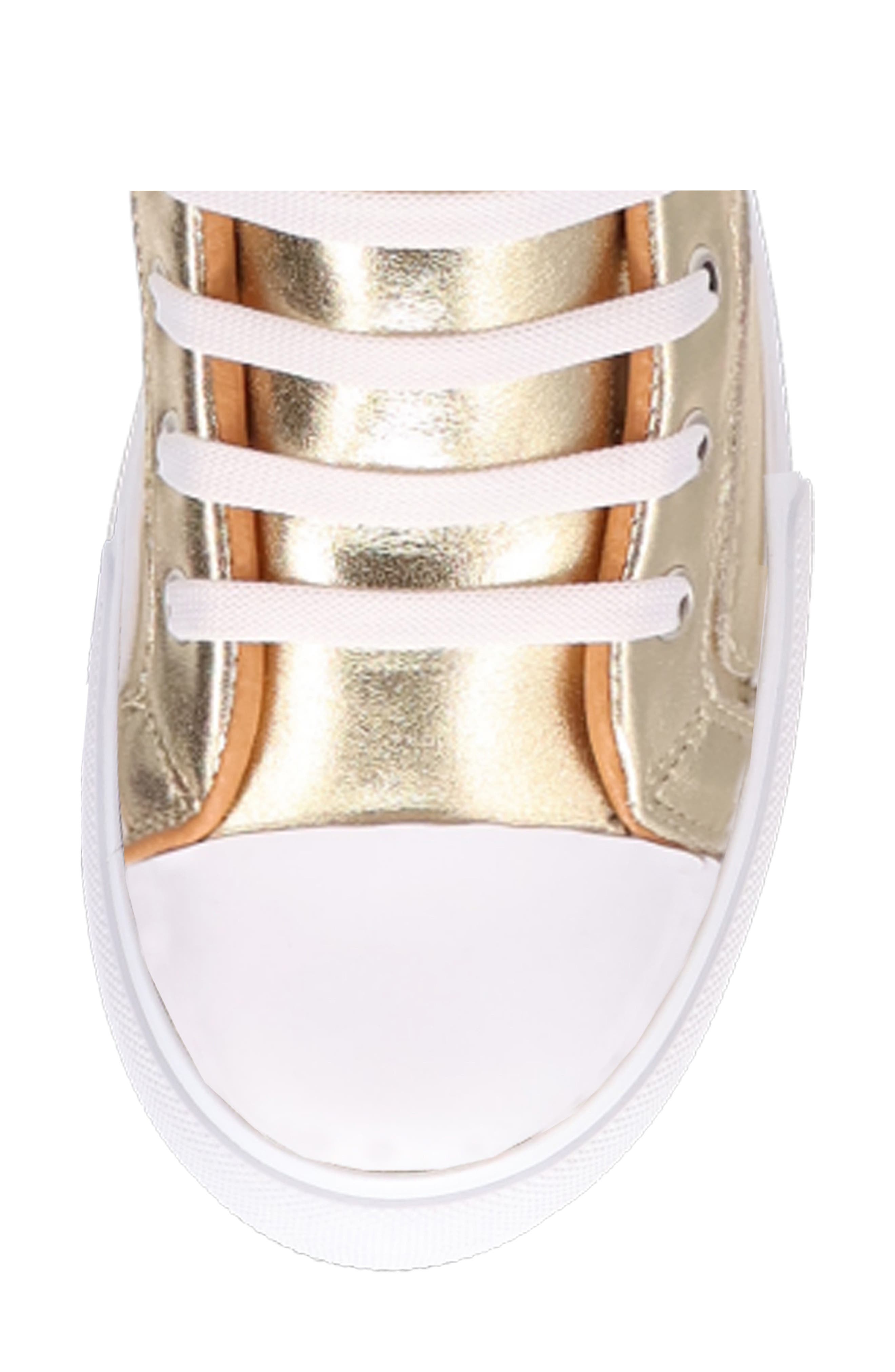 Knarly High Top Sneaker, Alternate, color, GOLD