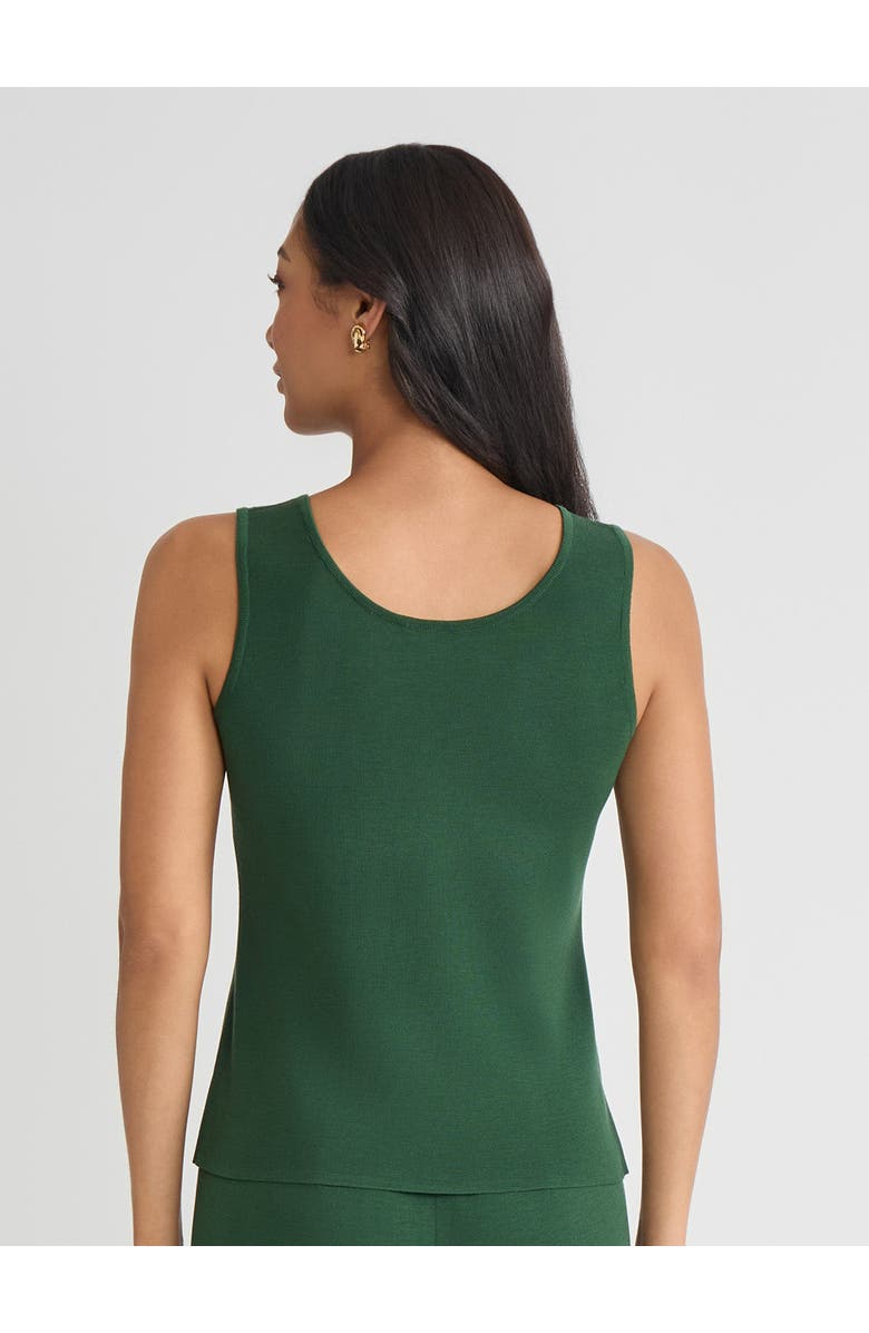 Misook Double Scoop Neck Mylana Knit Tank, Alternate, color, Mystic Green