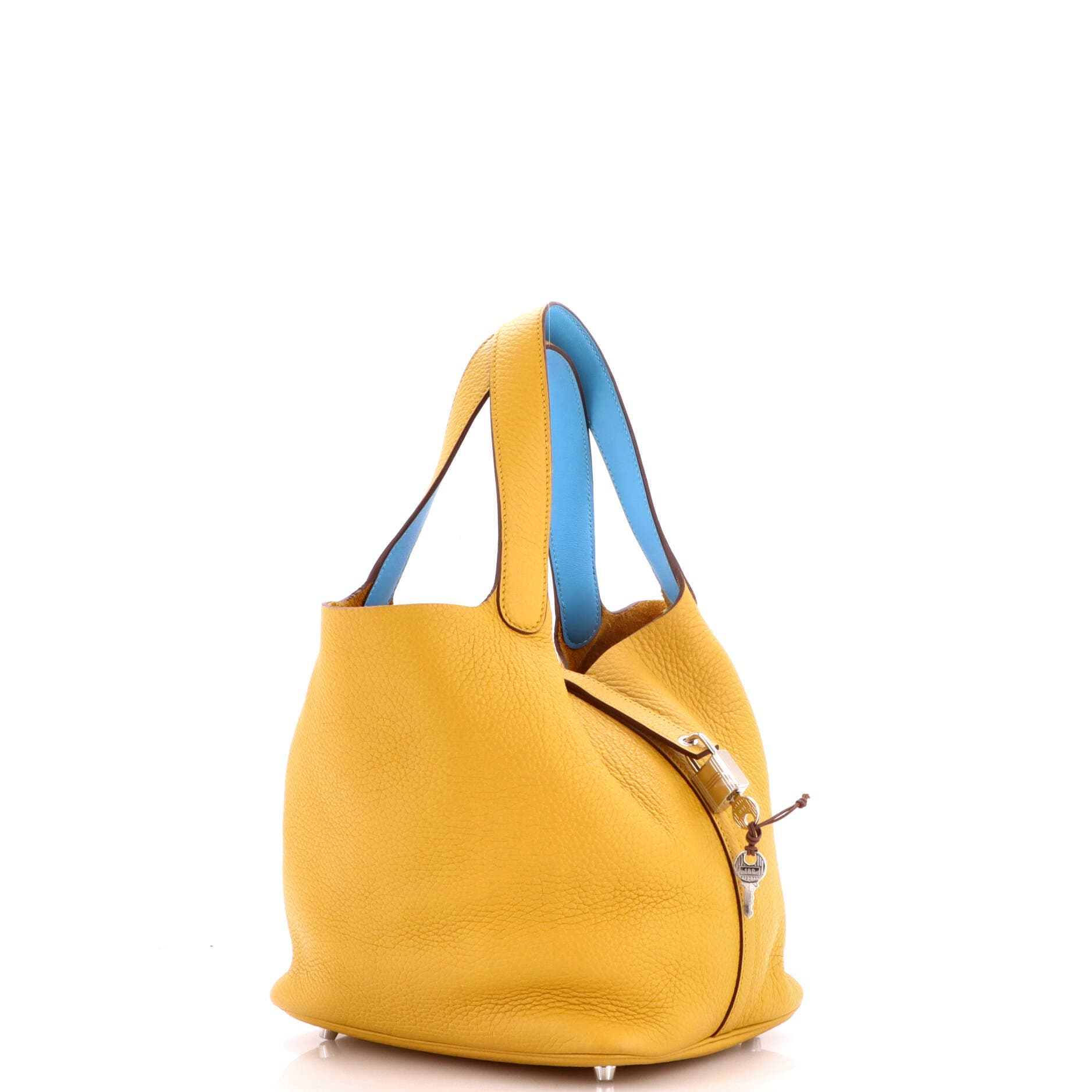 Eclat Picotin Lock Bag Clemence MM, Alternate, color, Yellow