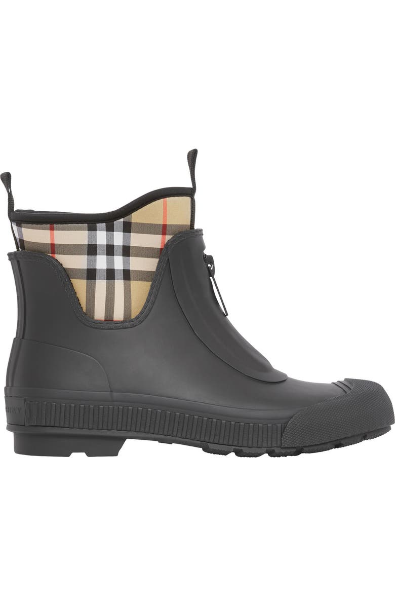 Burberry Flinton Check Waterproof Rain Boot, Alternate, color,