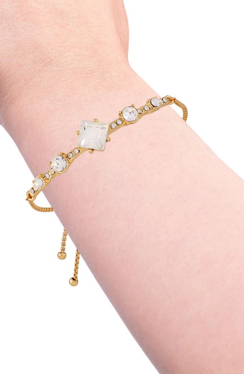 Vince Camuto Crystal Slider Chain Bracelet In Goldtone