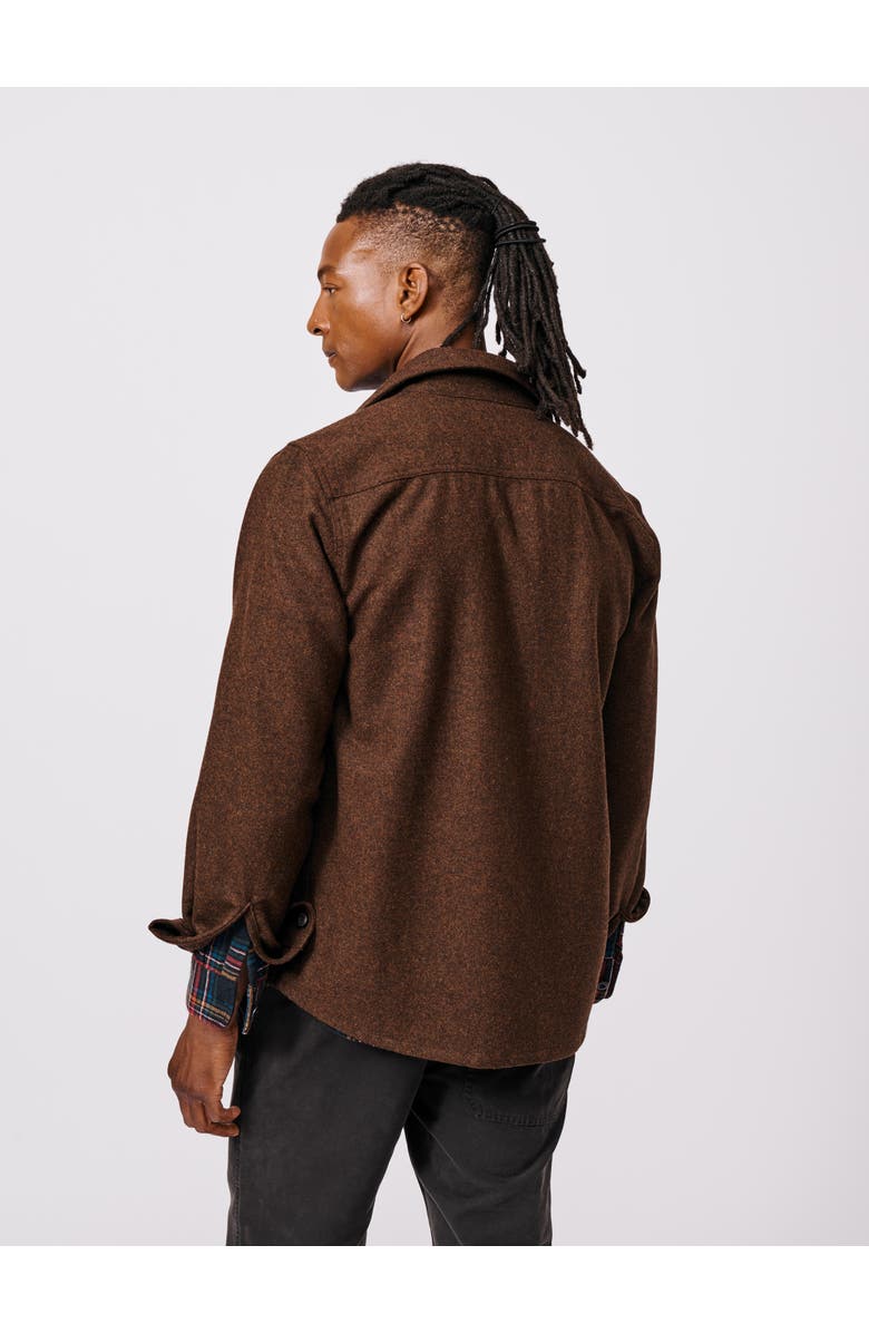 Aubin Lysaghts Wool Overshirt, Alternate, color, Dark Chocolate