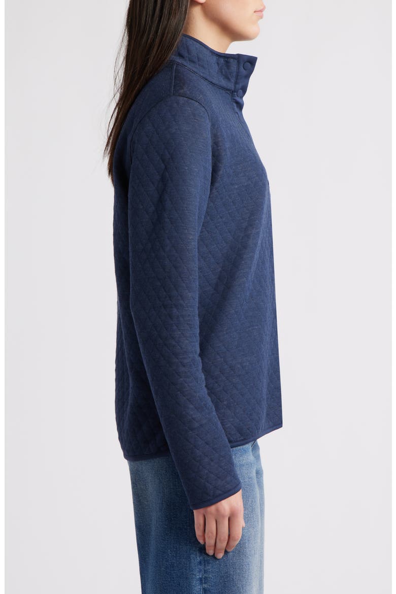 Corbet Quilted Reversible Pullover, Alternate, color, NAVY/ OAT