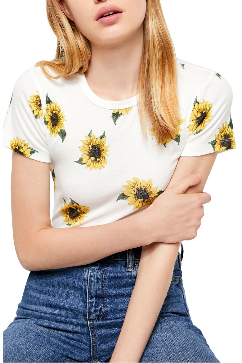 Sunflower Tee, Alternate, color, IVORY