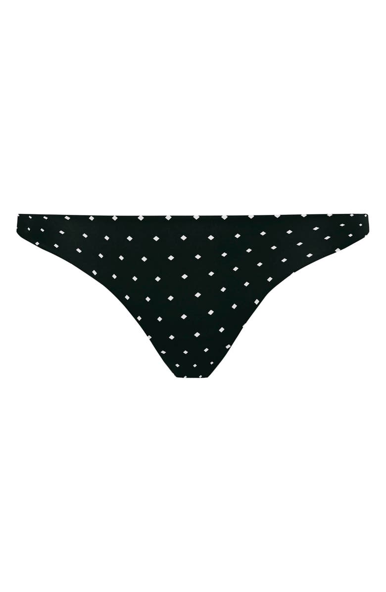 Freya Jewel Cove Brazilian Bikini Bottoms, Alternate, color, Black