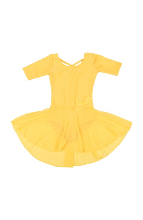 Girls Short Sleeve Skirted Leotard