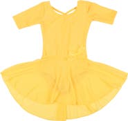 Leveret Girls Short Sleeve Skirted Leotard