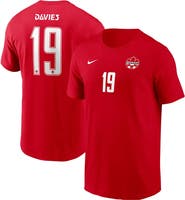 Nike Men's Nike Alphonso Davies Red Canada Soccer Home Name & Number T-Shirt
