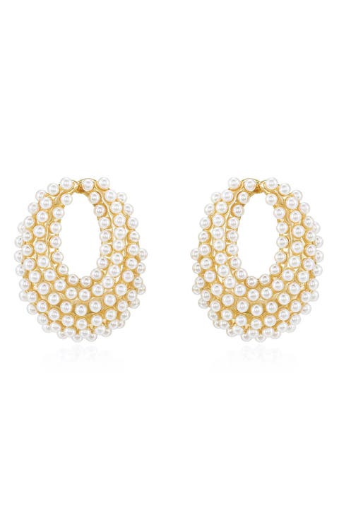 Imitation Pearl Earrings
