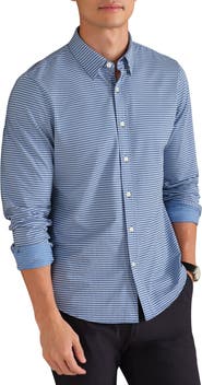 Rhone Commuter Slim Fit Gingham Check Performance Button-Up Shirt