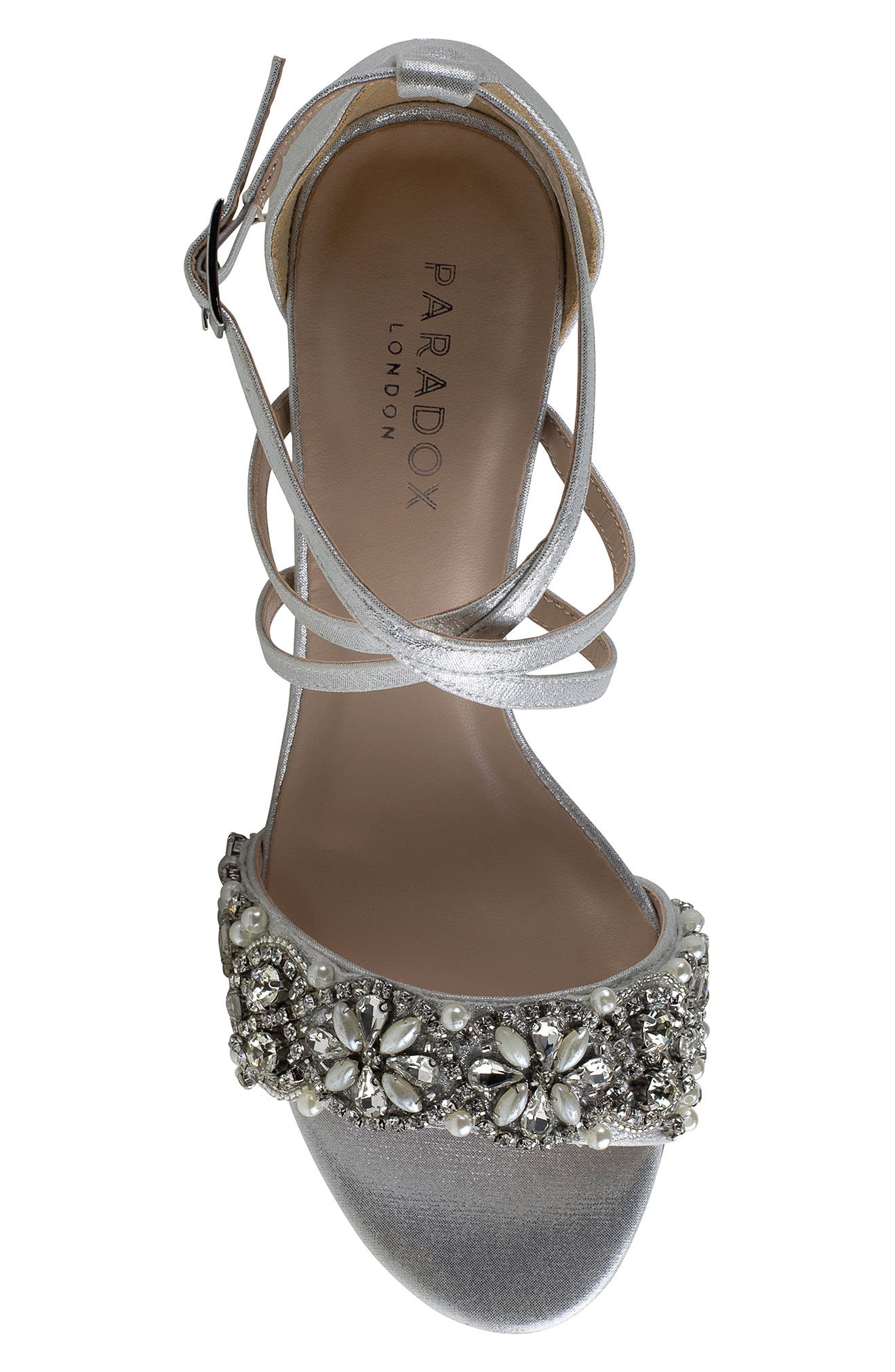 Paradox London Pink Hira Block Heel Sandal, Alternate, color, Silver