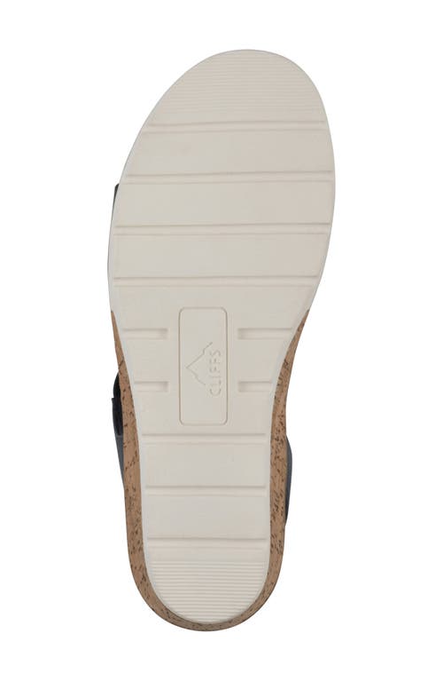 Cliffs By White Mountain Tinnley Wedge Sandal In Navy Nubuck
