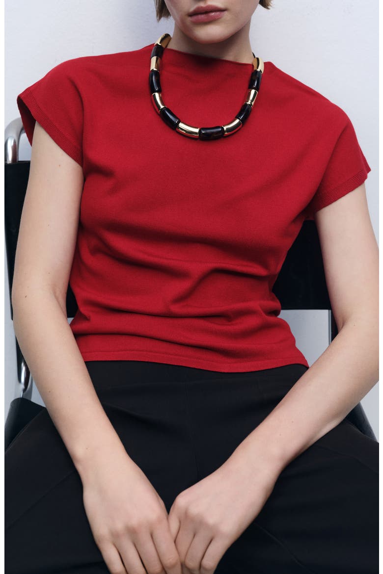 Fine Knit Sleeveless Sweater, Alternate, color, RED