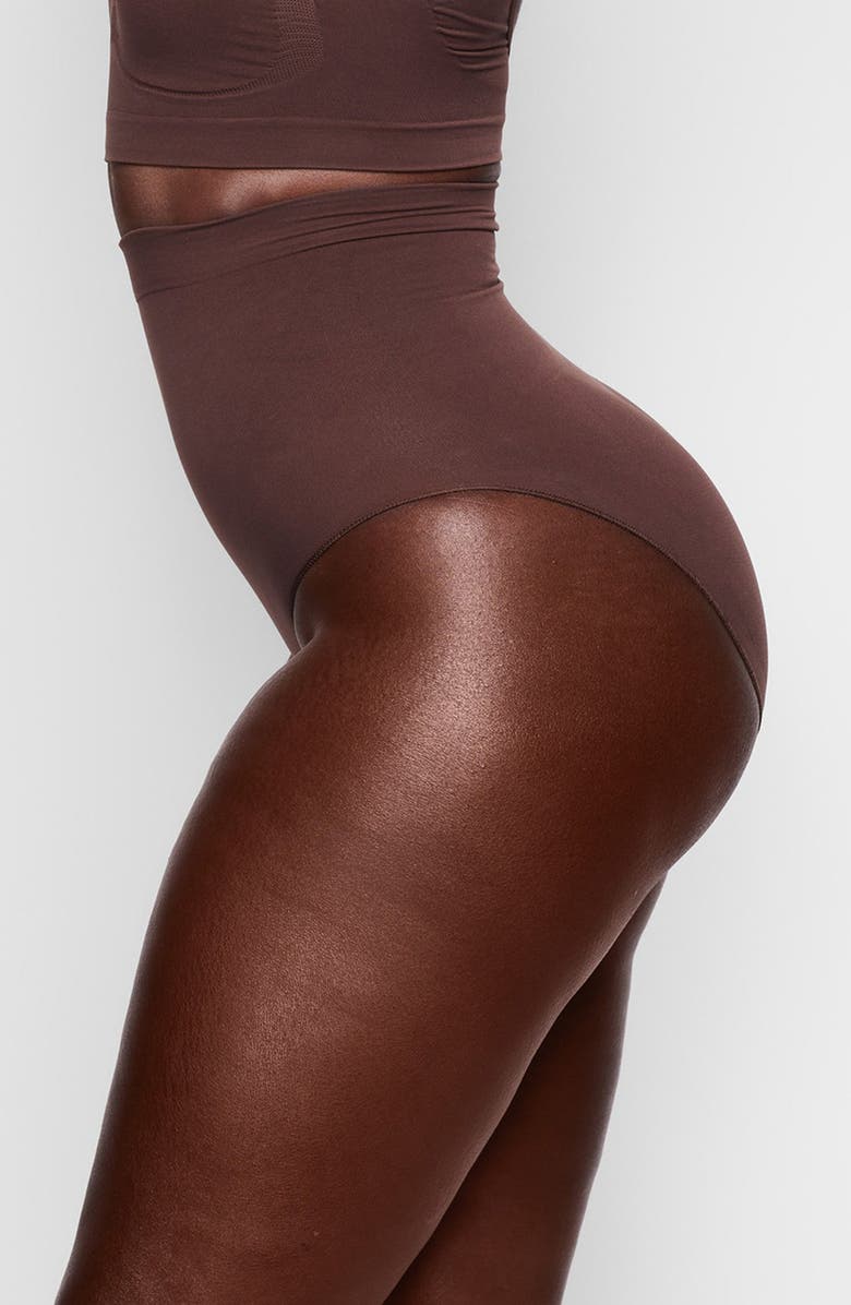 SKIMS Seamless Sculpt Mid Waist Briefs, Alternate, color, Cocoa
