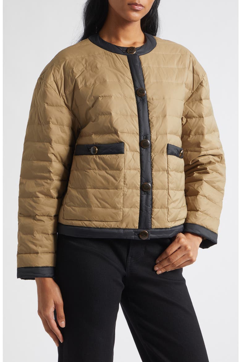 Pearson Down Dickey Jacket, Alternate, color, DESERT TAUPE BLACK