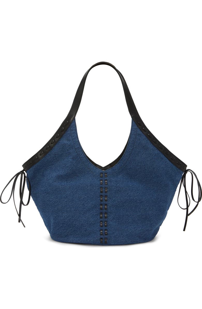 Vince Camuto Cryss Stitch Trim Tote, Main, color, Dkgrey 01