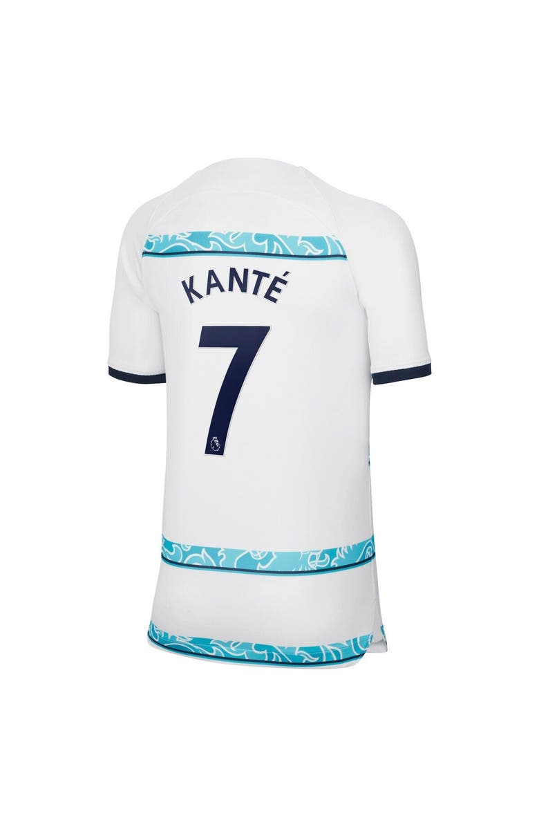 Nike Youth Nike N'Golo Kanté White Chelsea 2022/23 Away Breathe Stadium Replica Player Jersey, Alternate, color, 