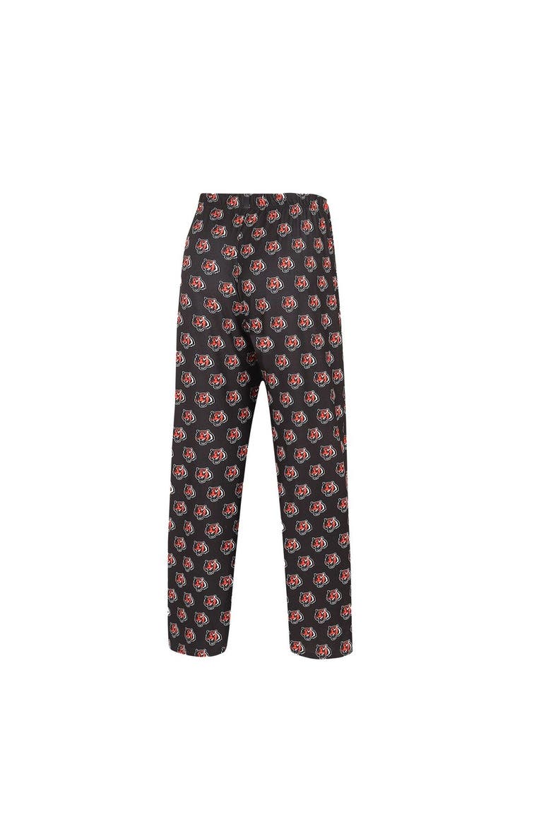 Women's Concepts Sport Black Cincinnati Bengals Gauge Allover Print Sleep Pants, Alternate, color, Black