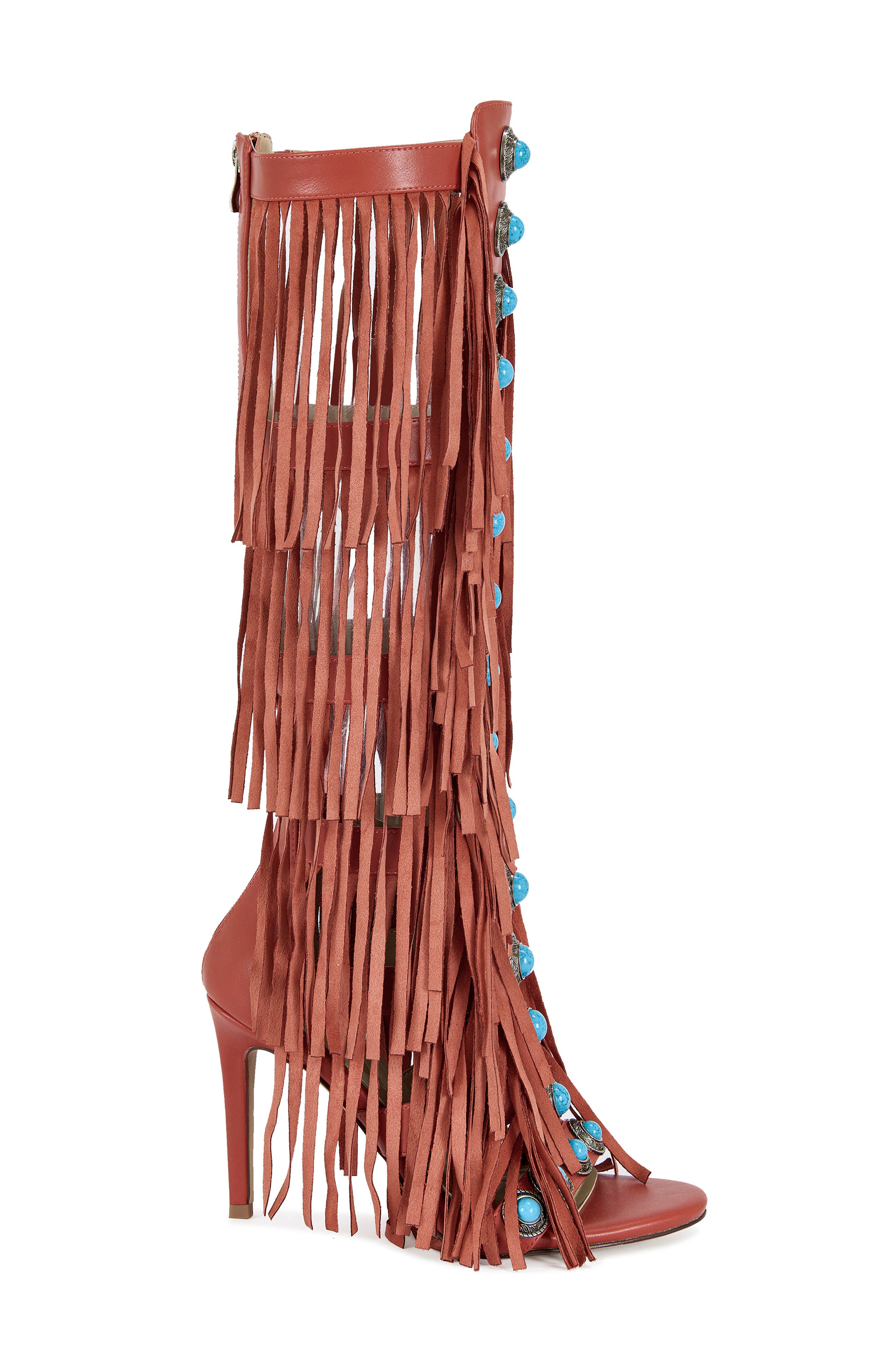 Amadeo Knee High Fringe Sandal - image 4