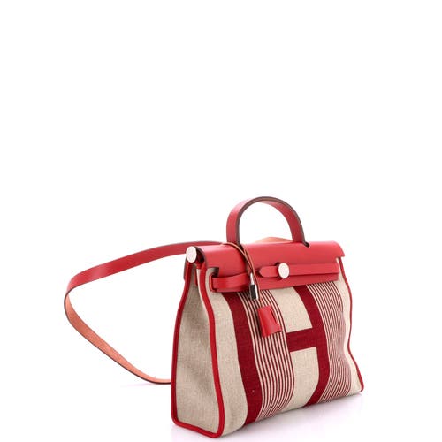 Pre-owned Hermes Hermes Herbag Zip H Vibration Toile And Leather 31
