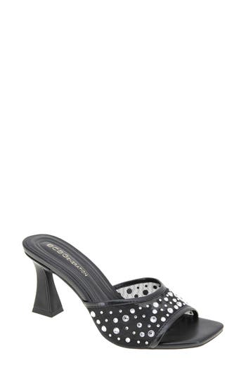Bcbgeneration Ryia Studded Slide Sandal In Black