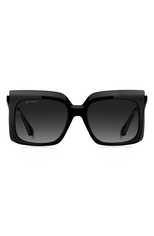 Etro 57mm Square Sunglasses In Black