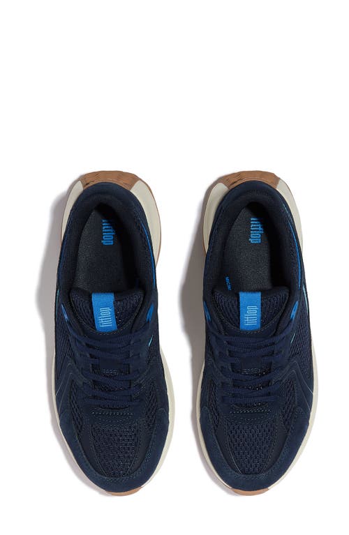 Fitflop F-mode Flow Platform Sneaker In Midnight Navy/bondi Blue