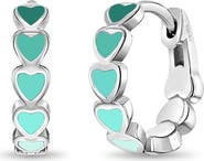In Season Jewelry Heart Cascade Huggie Hoops