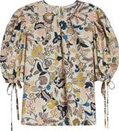 Ulla Johnson Coralie Embroidered Puff Sleeve Top
