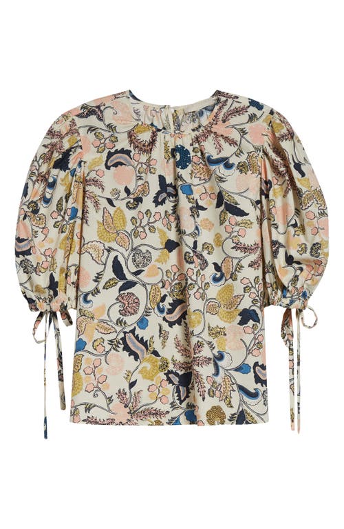 Ulla Johnson Coralie Short Sleeve Blouse Magnolia