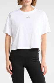 DKNY Metallic Bubble Logo Cotton T-Shirt