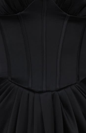 Angeline Strapless Satin Corset Gown