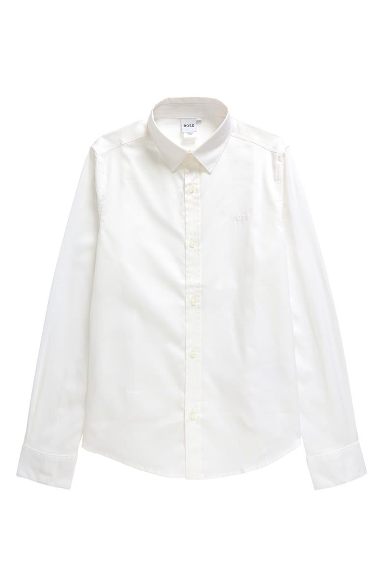 BOSS Kidswear Kids' Cotton Shirt, Main, color,