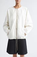 PARTOW Bond Drawstring Cotton Canvas Bomber Jacket