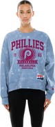 New Era Women's New Era Light Blue Philadelphia Phillies Throwback Oversized Boxy Sweatshirt