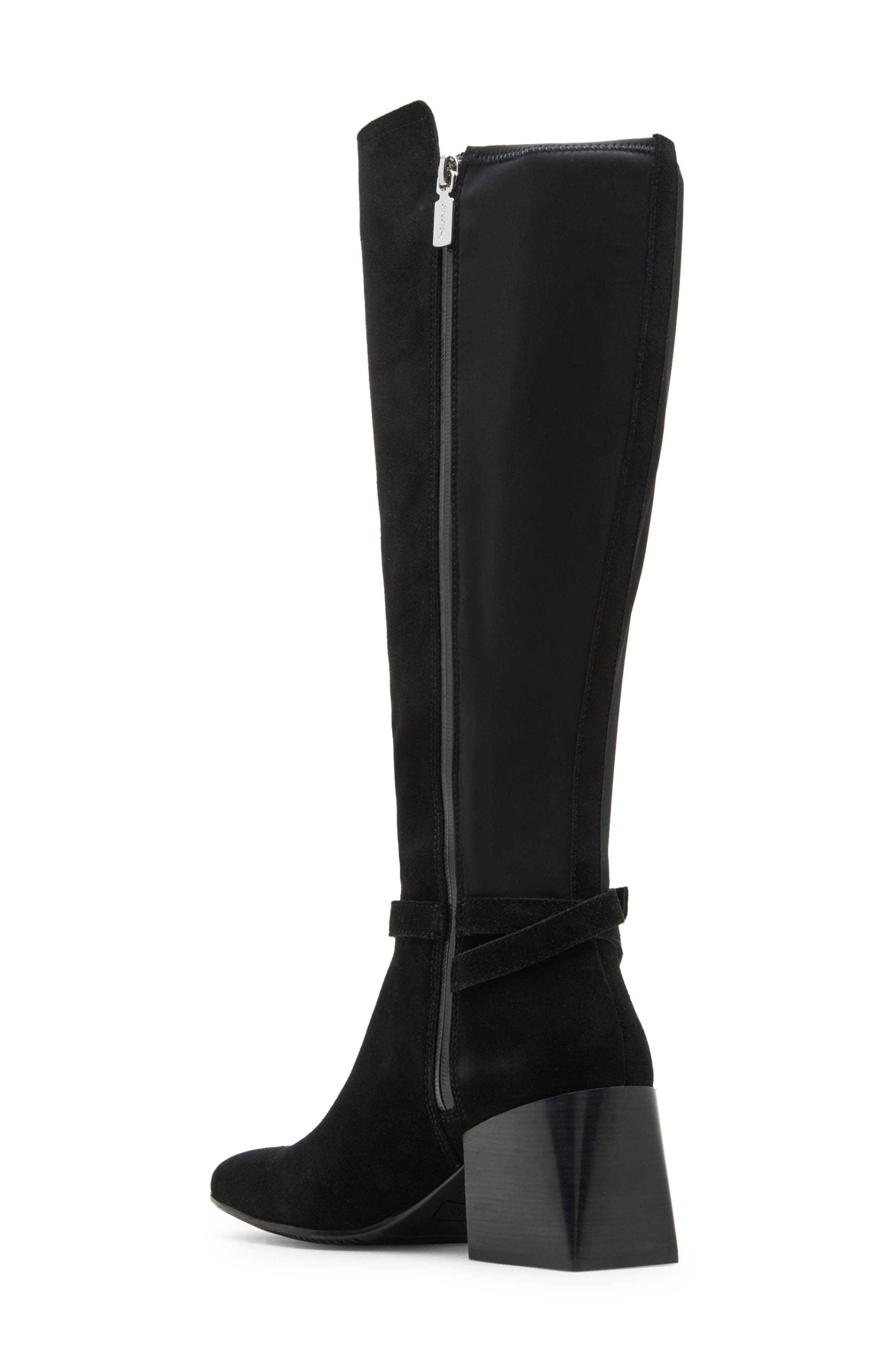 Blondo Twyla Waterproof Knee High Suede Boot, Alternate, color, Black Suede