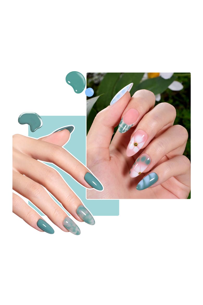 Neutral Nude Gel Polish Set 6 Colors, Alternate, color, Green