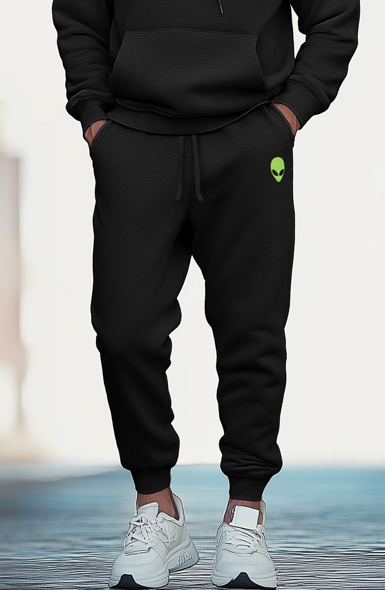 Dalix Alien All Day Sweatsuit, Alternate, color, Black