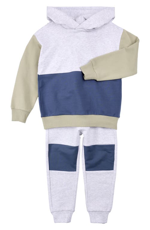 Miles The Label Colorblock Hoodie & Sweatpants Set In Multi