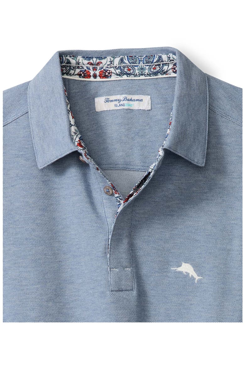 Santa Rosa Gardens Five O'Clock IslandZone® Polo, Alternate, color, MYSTIC BLUE HEATHER