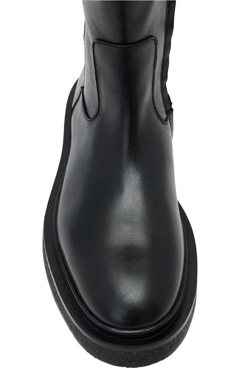 AllSaints Escher Rider Knee High Boot, Alternate, color, Black