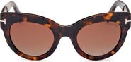 TOM FORD Lucilla 51mm Gradient Cat Eye Sunglasses